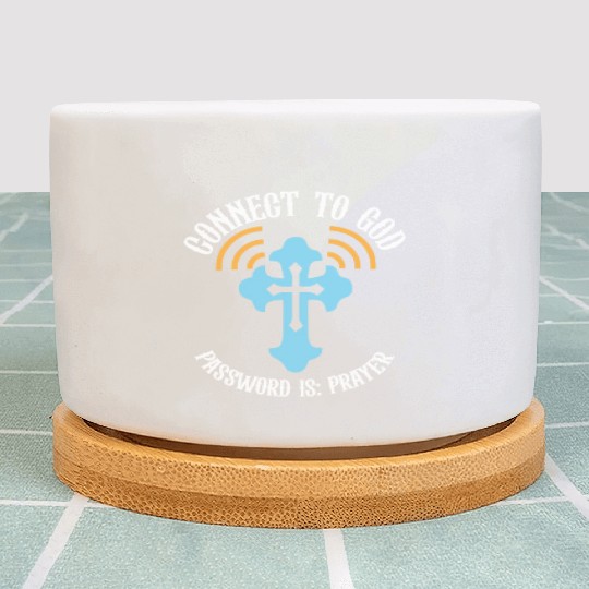 Connect to God I Love Jesus Believer Scripture Plant Pots