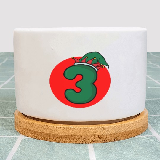 Age 3 Happy Birthday Kid - Third Xmas Number Plant Pots