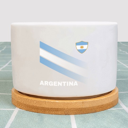 Argentina Sunflower Flag Argentina Soccer Lover Plant Pots