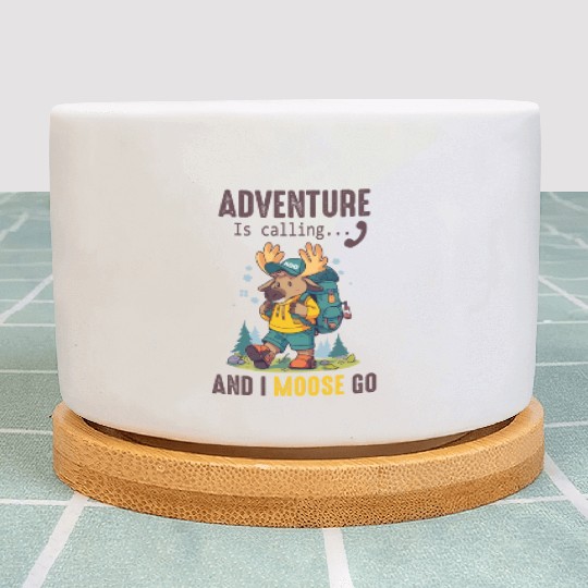 Adventure Is Calling Youth Cute Moose Plant Pots