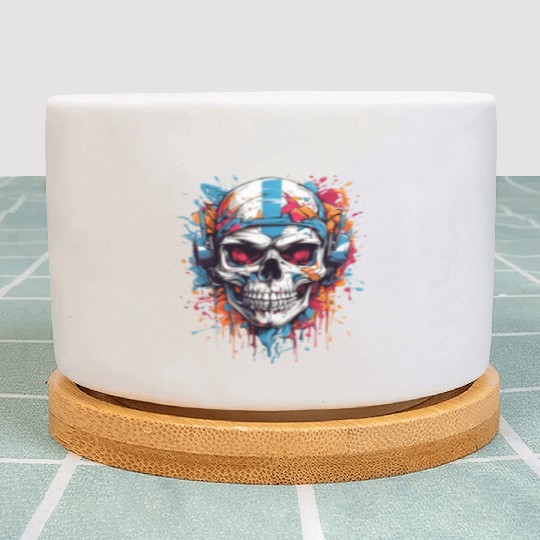 Skull Givin' Raspberry Dk Plant Pots