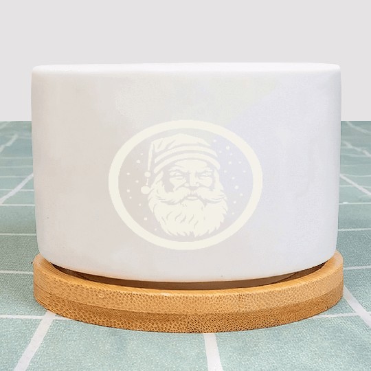 santa claus rounded symbol Plant Pots