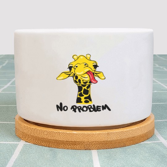 Nonchalant Giraffe: No PROBLEM Attitude Plant Pots