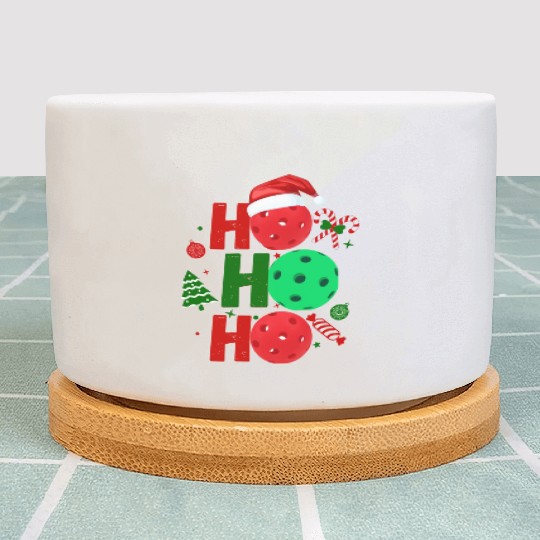 Pickleball Ho Ho Ho Holiday Merry Christmas Plant Pots