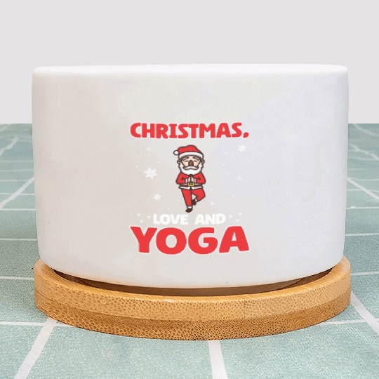 Yogini Yoga Meditation Christmas, Love And Yoga Plant Pots