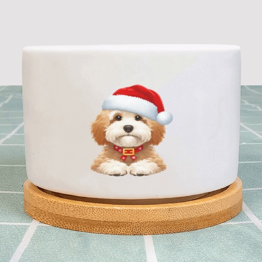 CockaPoo The Santa Claus Plant Pots