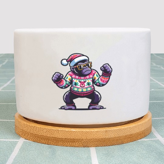 Gorilla With Sunglasses Plant Pots