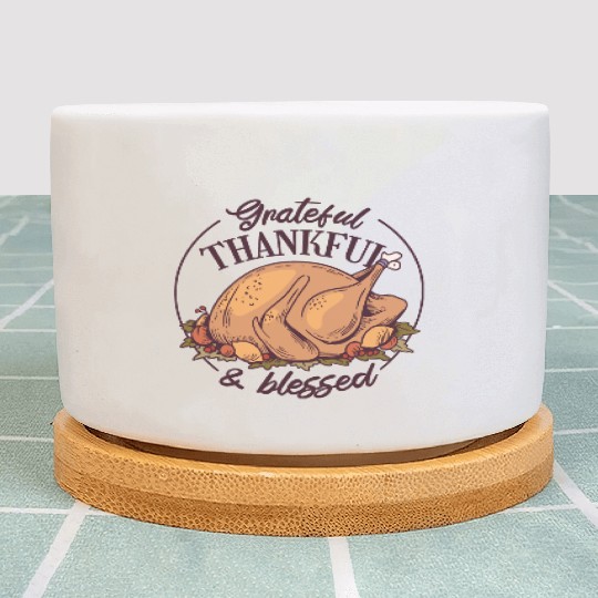 Grateful, Thankful and Blessed Plant Pots