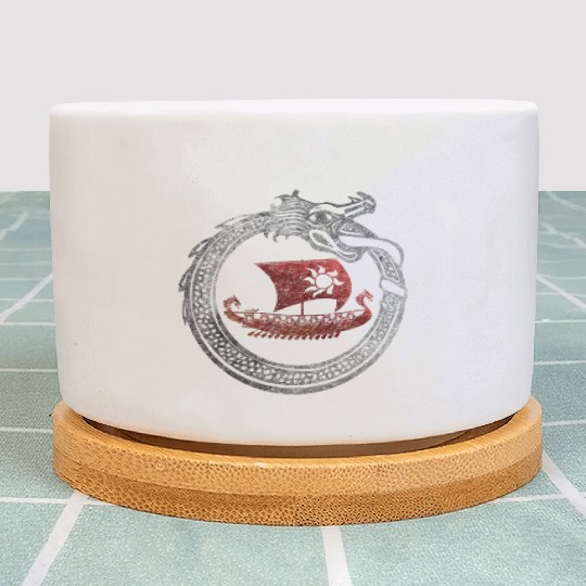 Jormungandr Vikings Dragon Ship Thor Mjolnir Plant Pots