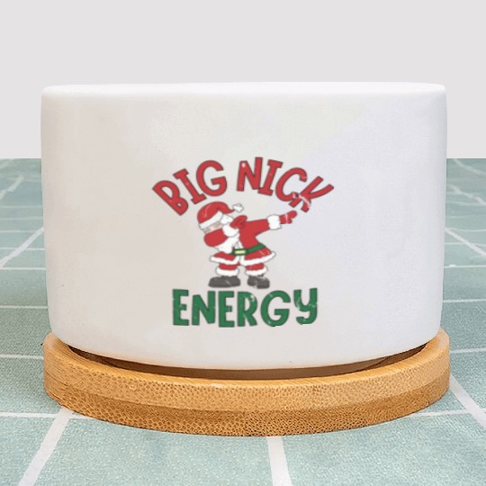 Big Nick Energy Christmas Dabbing Santa Claus Plant Pots