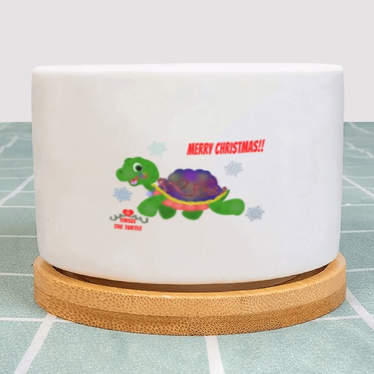 "Tinsel the Turtle" (Snowflake Snuggliezz) Plant Pots