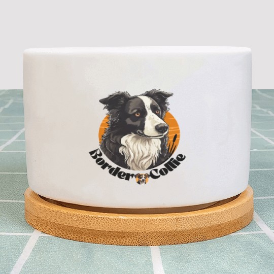 Border Collie my favorite dog Plant Pots