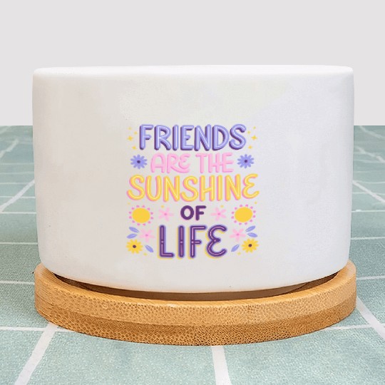 Friends are the Sunshine of Life Plant Pots