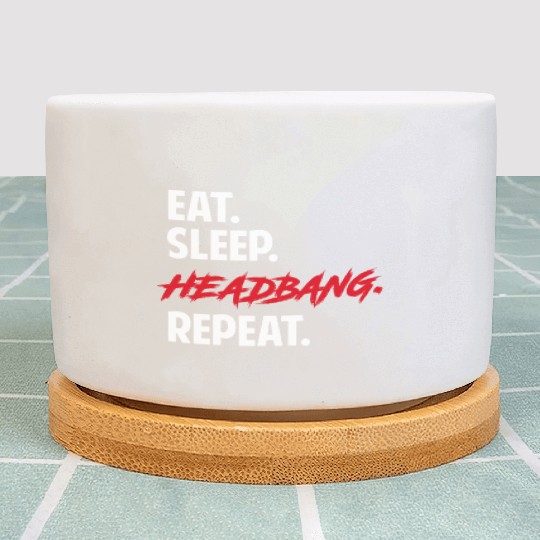 Funny Metal Hardrock Headbanger's Rock Music Plant Pots