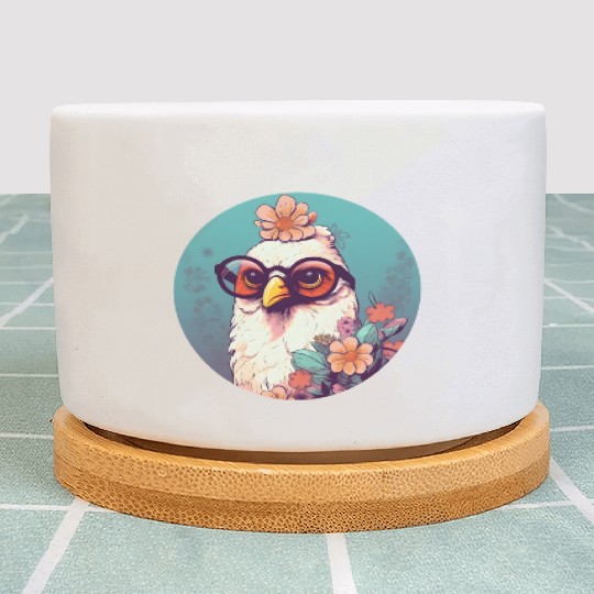 Retro Style 80s 90s Vintage Chicken Lovers Plant Pots