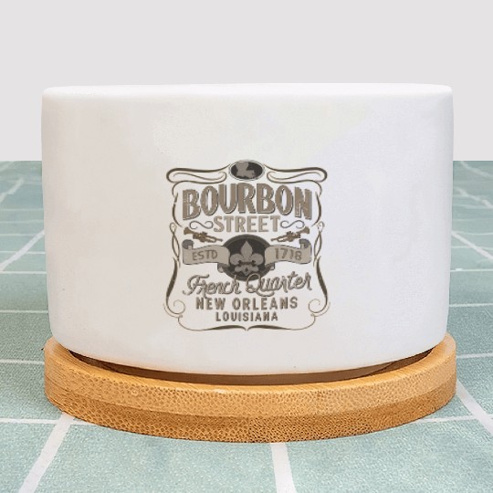 Bourbon Street French Quer New Orleans Plant Pots