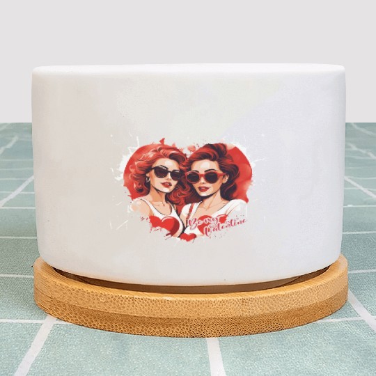 Valentines Day Outfit For Her And Her in love Plant Pots