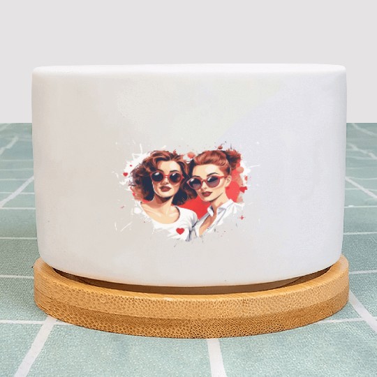 Valentines Day Outfit For Her And Her in love Plant Pots