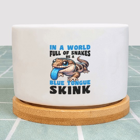Lizard Collector Reptile Lover Blue Tongue Skink Plant Pots