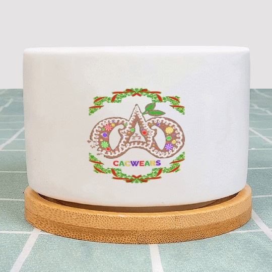 Christmas Bakery Gingerbread Cookie Pastry Logo Plant Pots