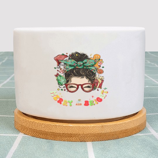 Merry Christmas Present for Her Plant Pots