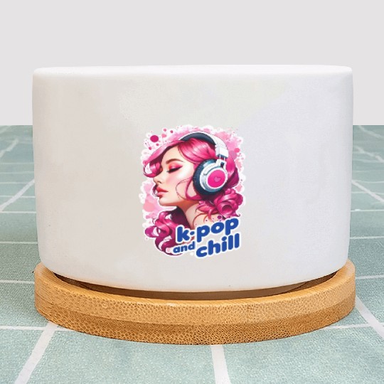 K-POP AND CHILL, anime kawaii clothes Plant Pots