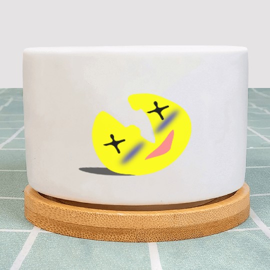 Mood Funny Silly Face Cartoon Smile Design Plant Pots
