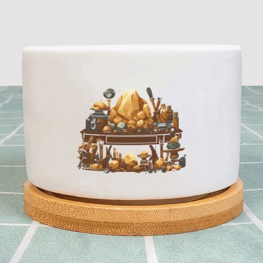 Lapidary Artist Gemstone Stone Collecting Stone Plant Pots