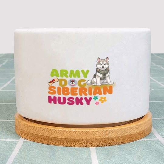 Siberian Husky Dog Husky Dog Lovers Plant Pots
