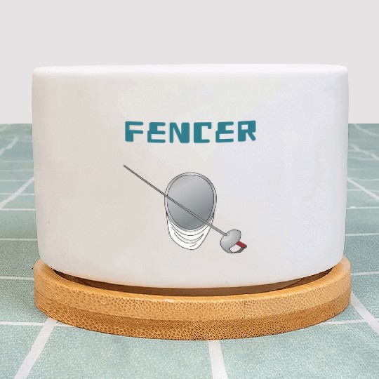 Fencer fencing sport game Plant Pots