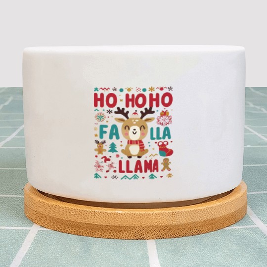 ho ho ho reindeer Plant Pots