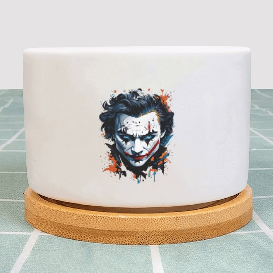 Chaos in Colors: Vibrant Joker Face Plant Pots