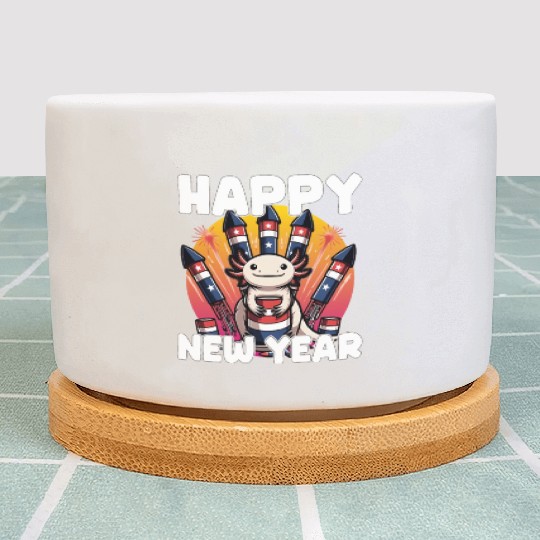 Axolotl Happy New Year Plant Pots
