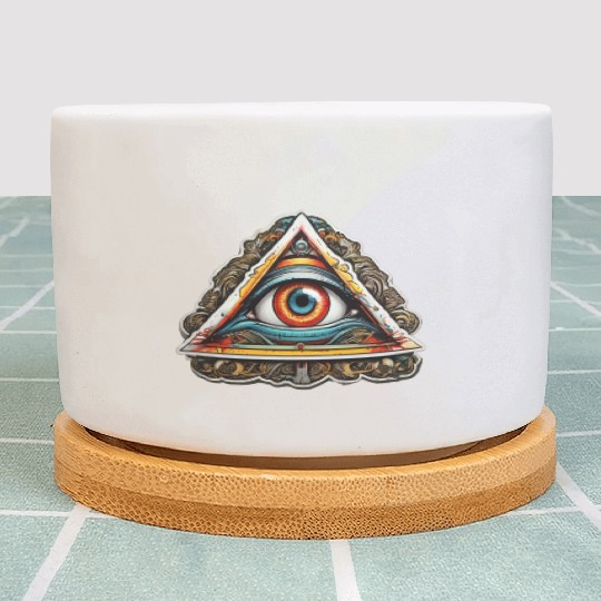 secret society illuminati Plant Pots