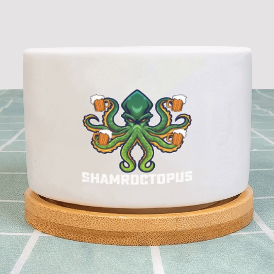 Shamroctopus Octopus Lover St Patrick's Day Plant Pots