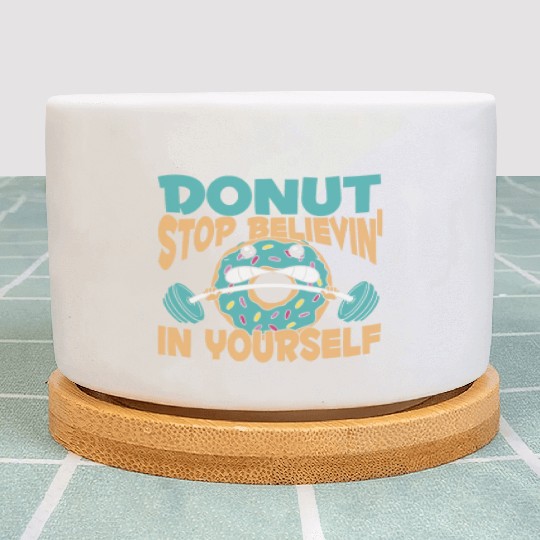 Fitness Donut Funny Donut Gym Plant Pots