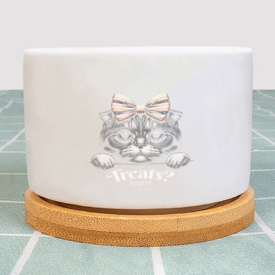 Scottish fold More Treats 23 - Cute realistic cat Plant Pots