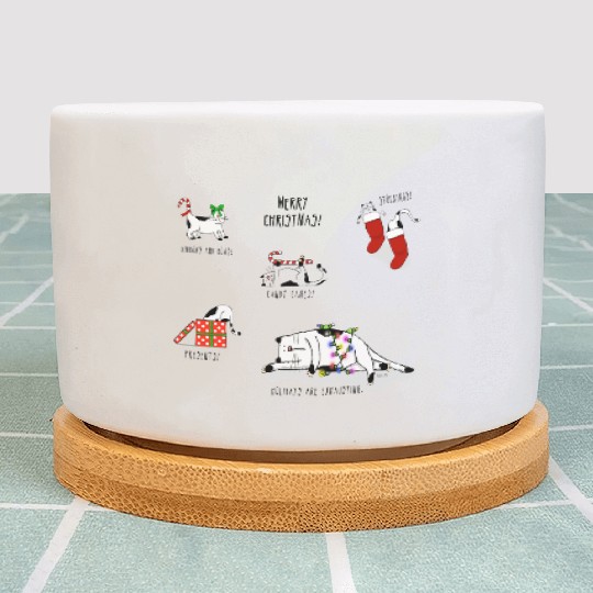 Holidays are Exhausting. Merry Christmas! Plant Pots