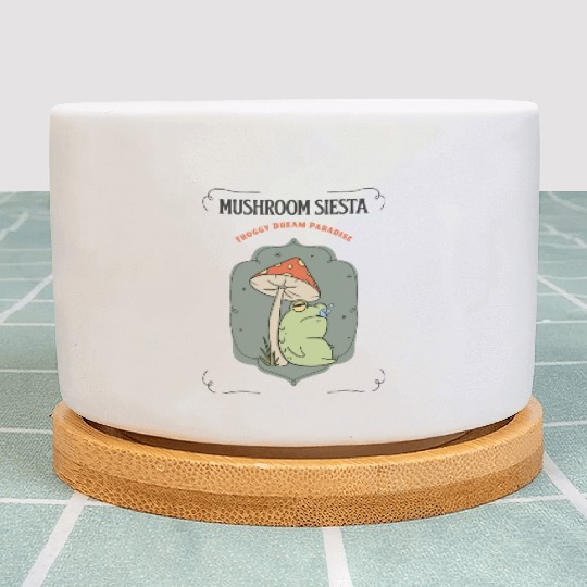 Mushroom Siesta: Froggy Dream Paradise Plant Pots