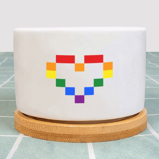 Rainbow Heart Plant Pots