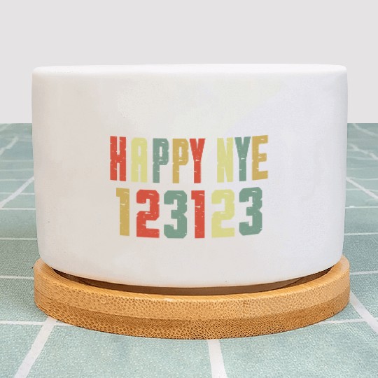 123123 Happy New Year 2024 NYE Plant Pots