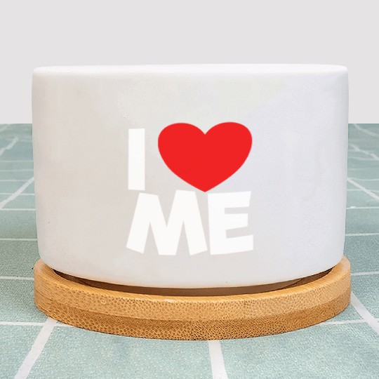 I Love Me Red Heart Self Love Affirmation Plant Pots