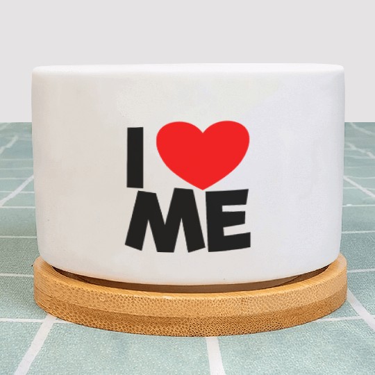 I Love Me Red Heart Self Love Affirmation Plant Pots