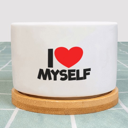 I Love Myself Red Heart Self Love Affirmation Plant Pots