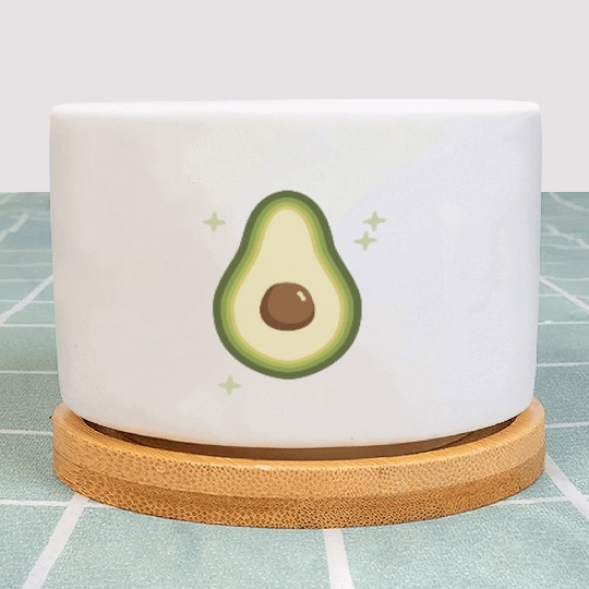 Avocado Green Stars Plant Pots