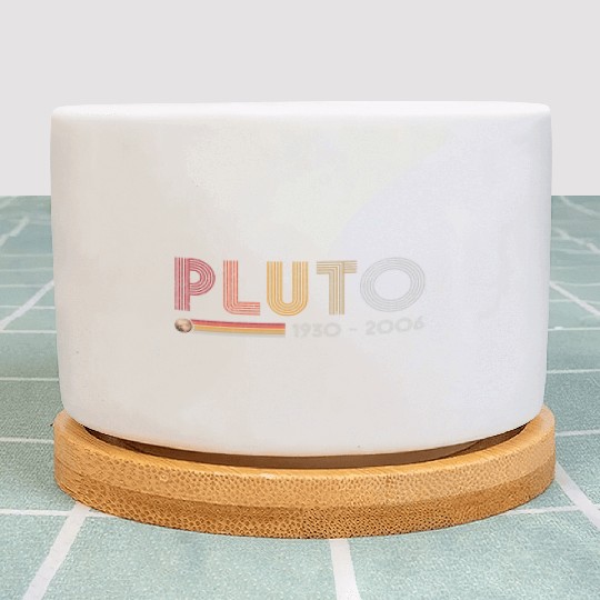 Pluto Never Forget Science and Astronomy Retro Plant Pots