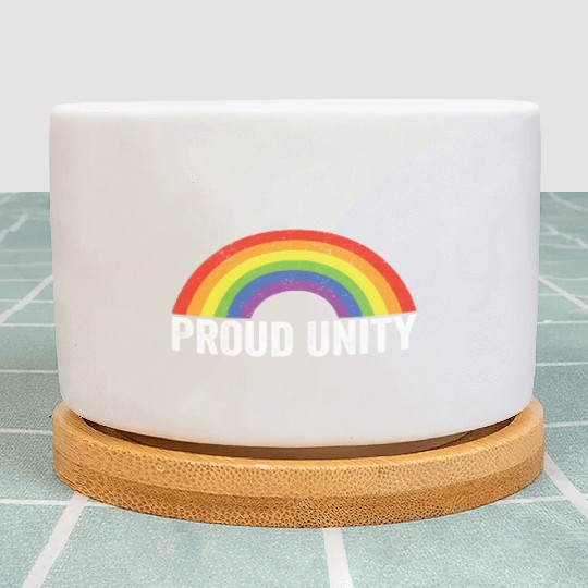 Proud Unity Gay Pride LGBT Ally Rainbow Flag Plant Pots