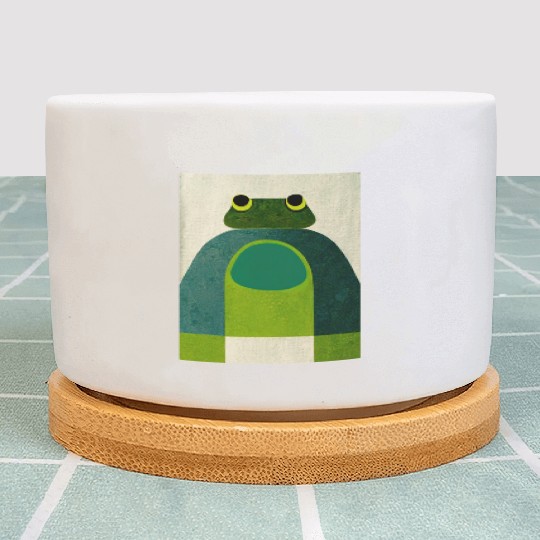 Mod Frog Tres - Frog Art design Plant Pots