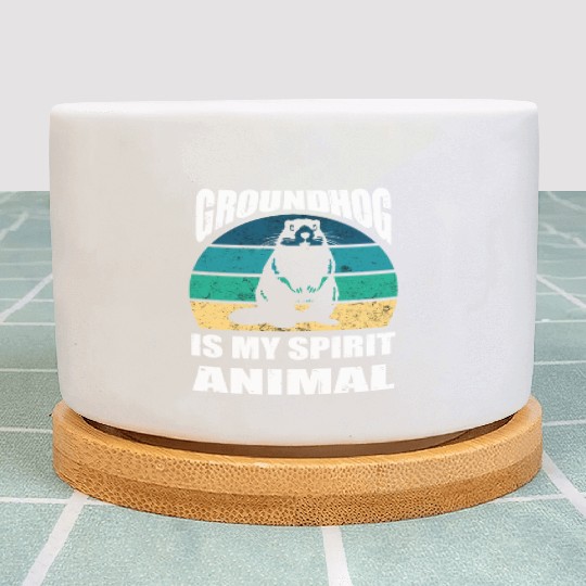 groundhog is my Spirit Animal Plant Pots