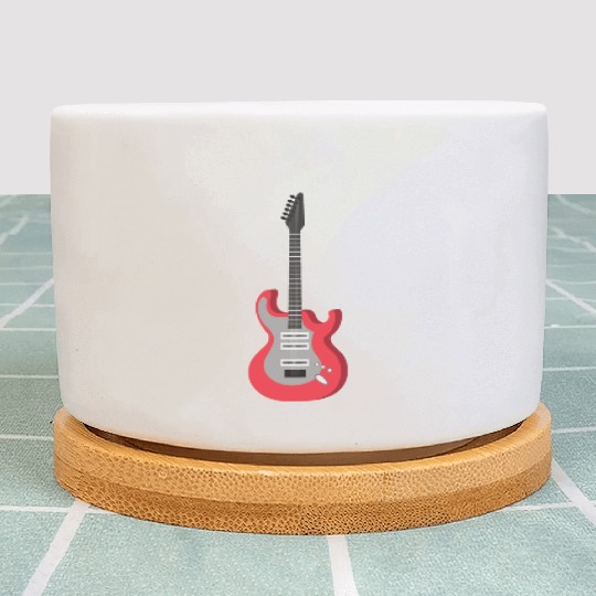 Red Electric Guitar Plant Pots